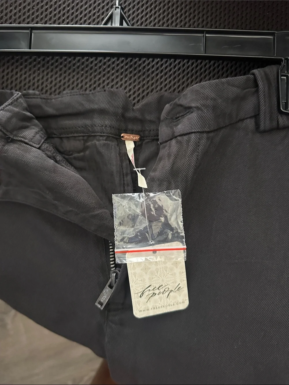 Free People Black High-Rise Wide Leg Trousers